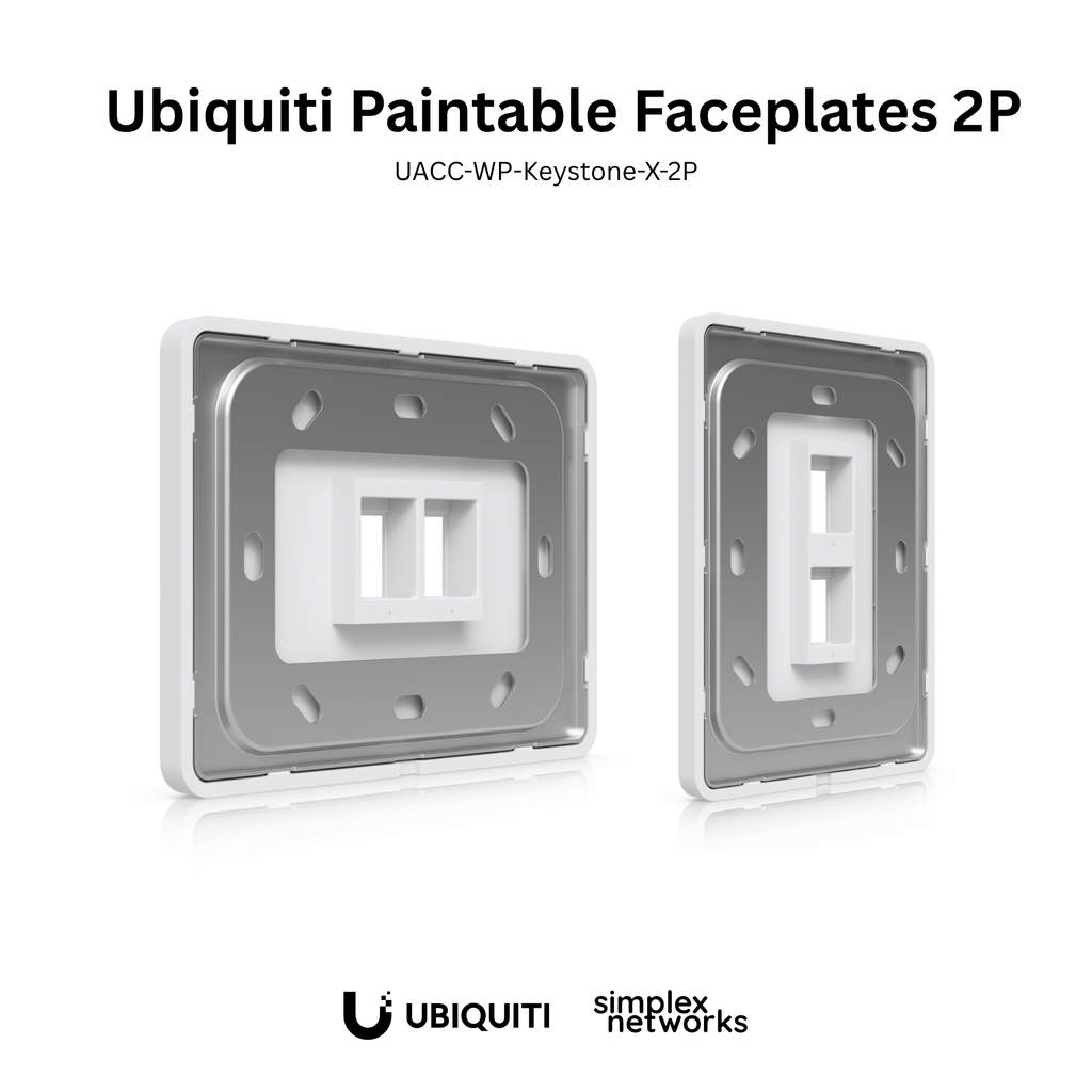 Ubiquiti Paintable Keystone Wall Plate 2-port