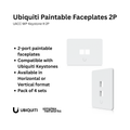 Ubiquiti Paintable Keystone Wall Plate 2-port